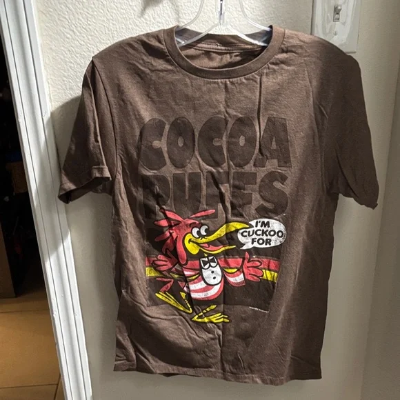 Brown Cocoa Puffs Vintage T-Shirt S - Picture 3 of 4